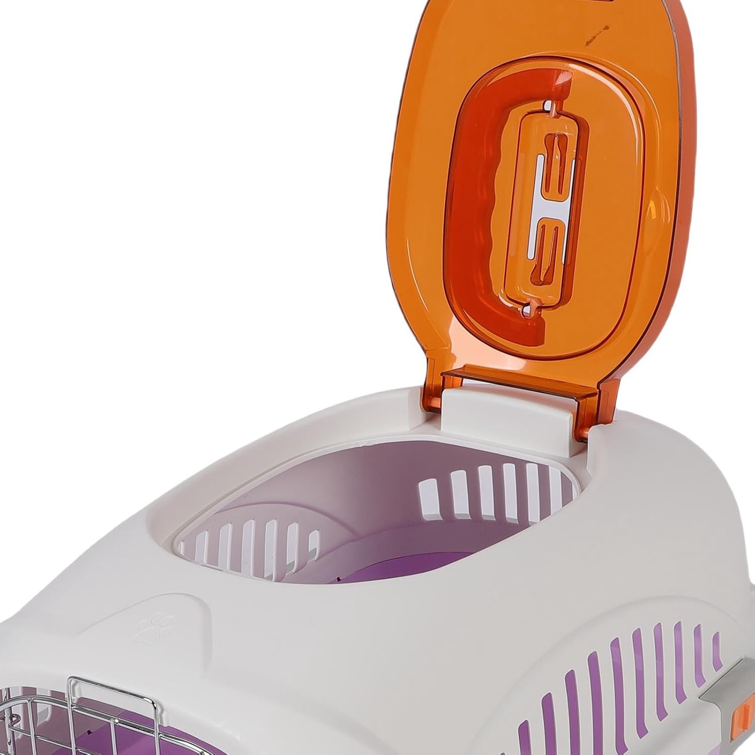 Lightweight Plastic Dog Carrier Airline Approved, Travel Dog Crate with Skylight, Portable Cat Crate, Suitable for Outdoor Adventures, Vet Visits, and Daily Outings (Purple)