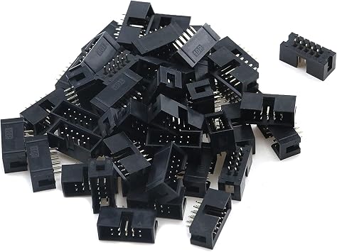 ملعب Antrader 2.54mm DC3-10 Pin مستقيم ذكر مكشوف PCB IDC رأس صندوق مأخذ 50 قطعة