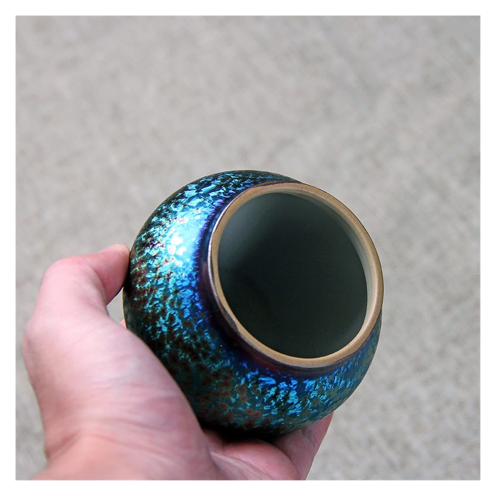 Herbata cyna ceramiczna zmienna kolorowa budynek czerwona glazura, ręczna wykwintna mała czarna herbata zielona pojemnik na herbatę pojemnik do przechowywania artykułów wyposażenia luźne