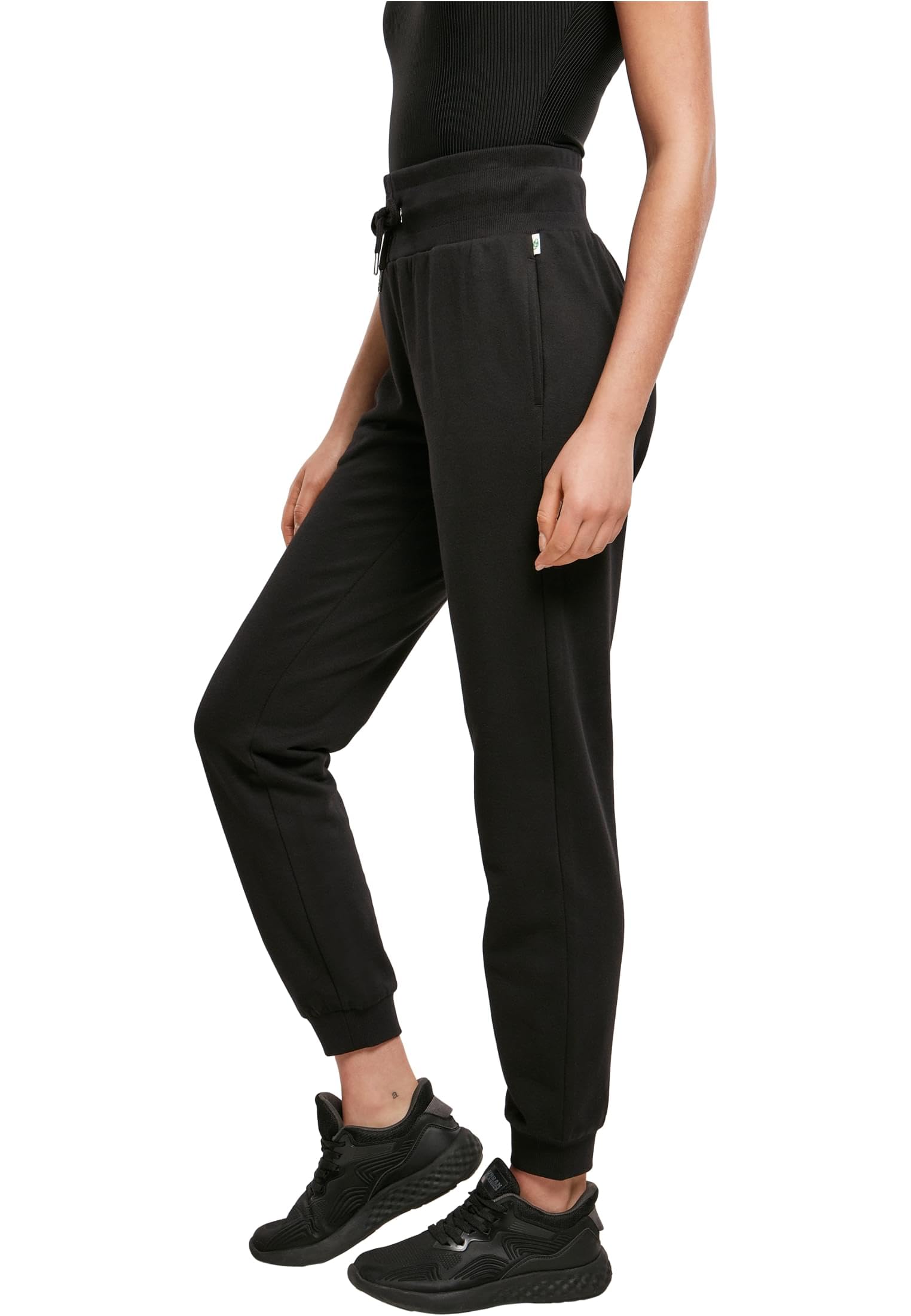 Urban Classics Cozy Joggers Mujer Pantalones de Deporte Negro 95% algodón, 5% elastán