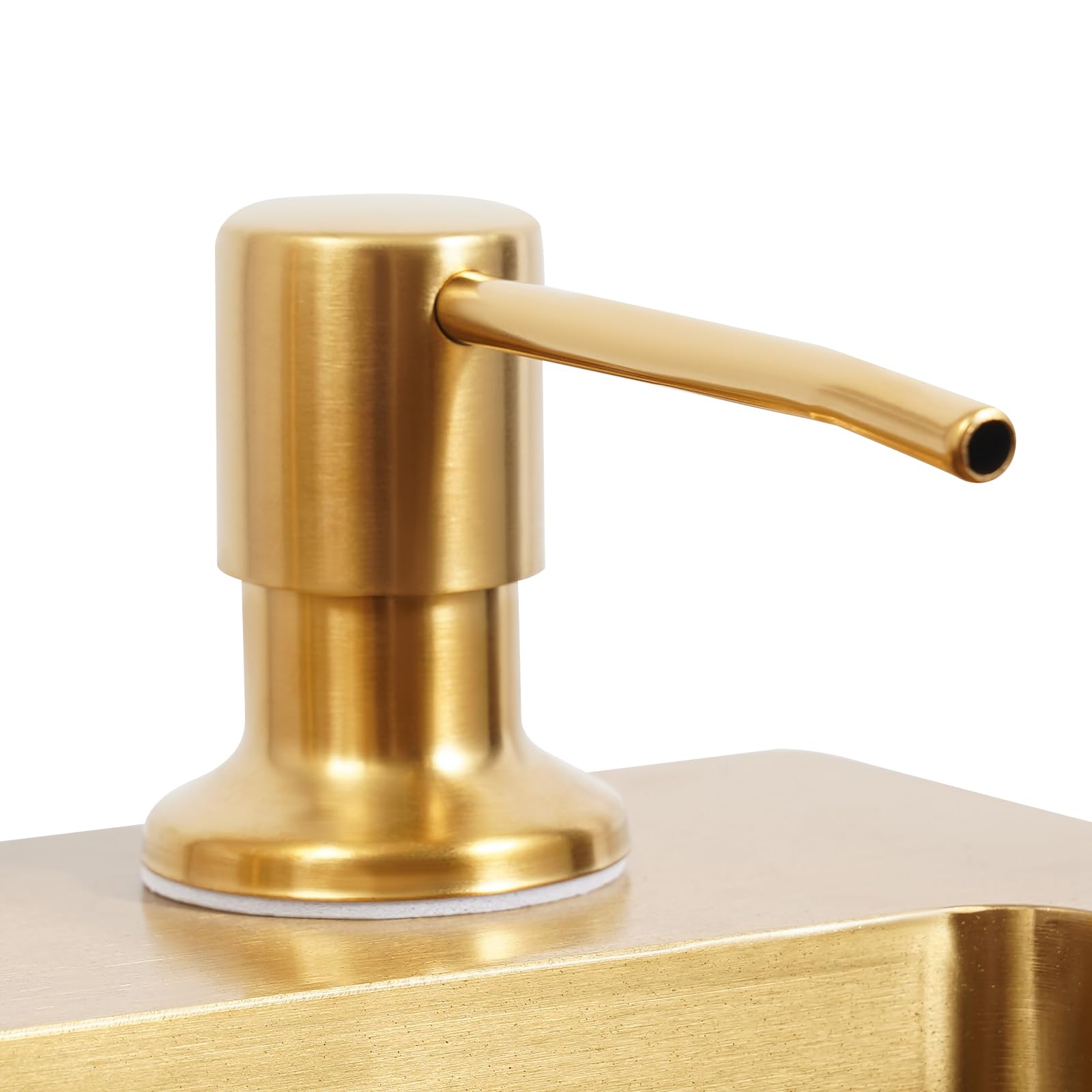 Fregadero de acero inoxidable dorado PVD, con grifo giratorio y dispensador de jabón, drenaje rápido en X, silencioso, anticondente, para cocinas y hogares, diseño moderno con lavabo grande, 50 x 45 x