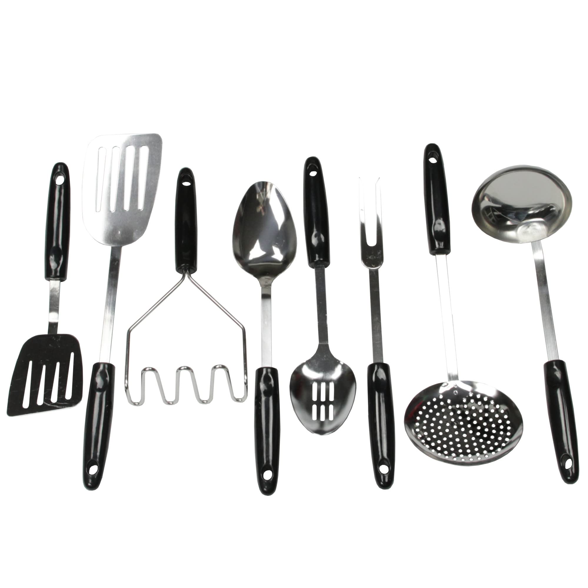 Chef Craft Cucharón básico de acero inoxidable, 11.5 pulgadas, color negro