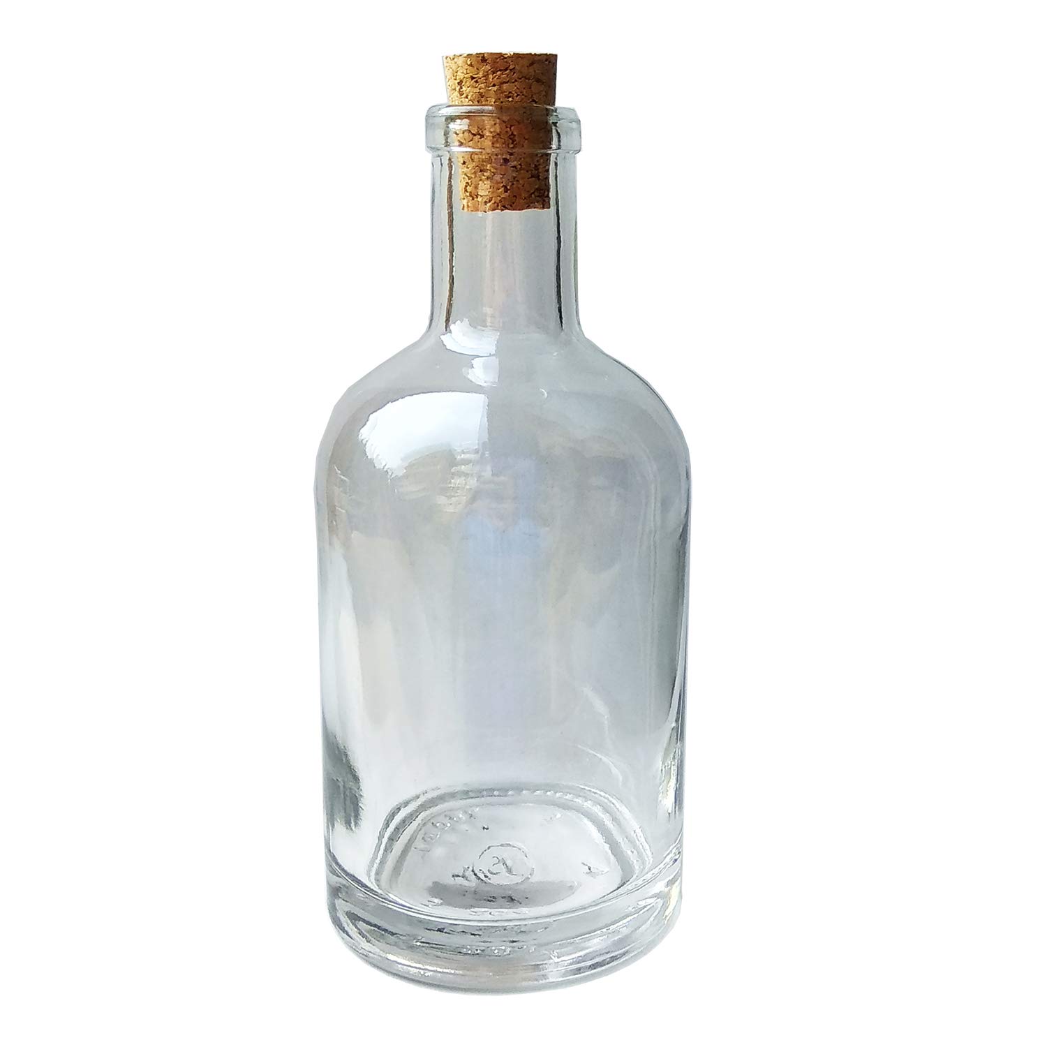 Premium Round Glass FEDI Bottle @250ML with Cork LID, Set of (2)