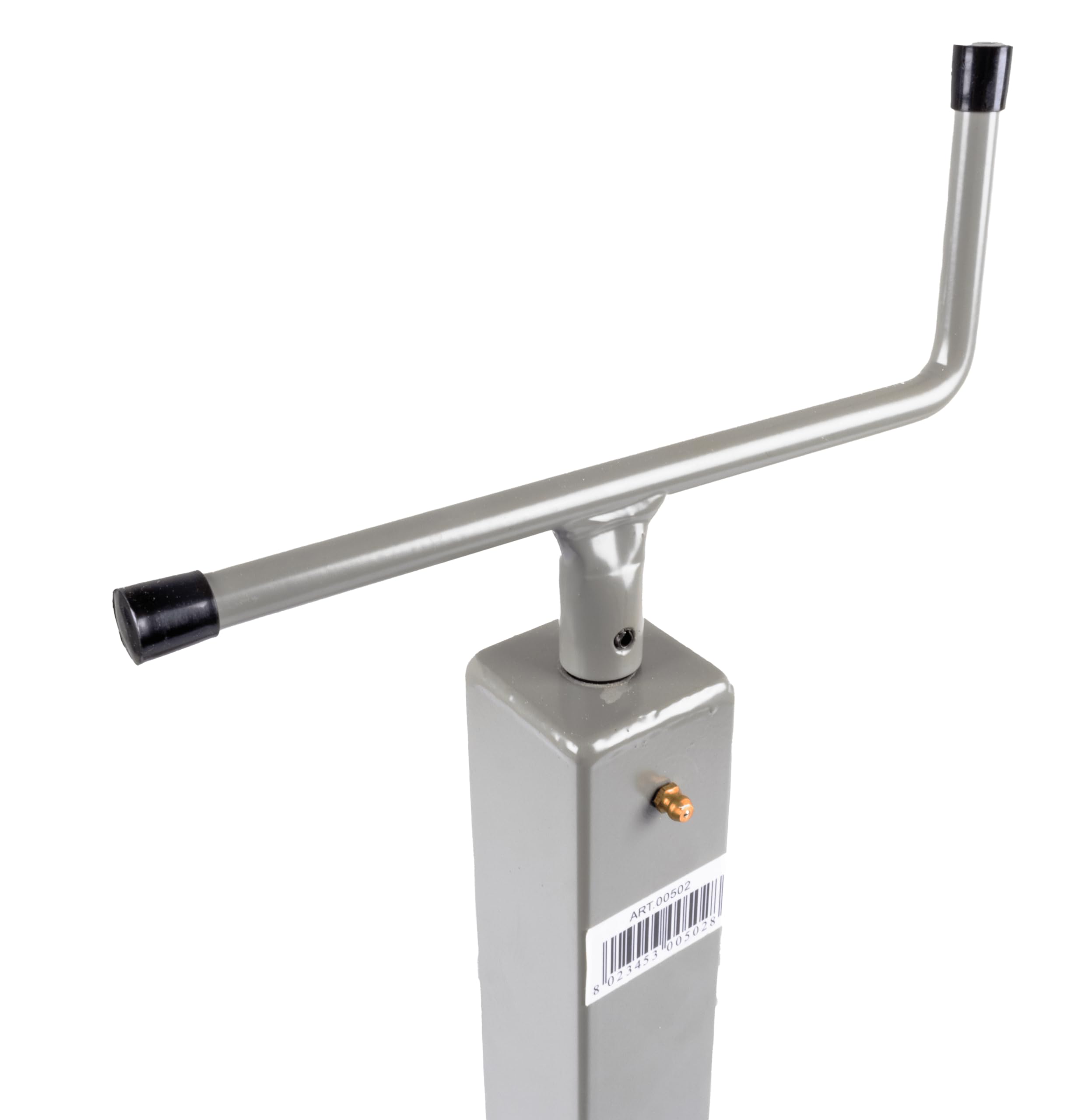AMA Servotimone con Manovella Superiore per Rimorchi, Sezione Quadrata 50x50 mm, Portata 300 kg – Altezza Totale 620 mm, Corsa Vite 255 mm