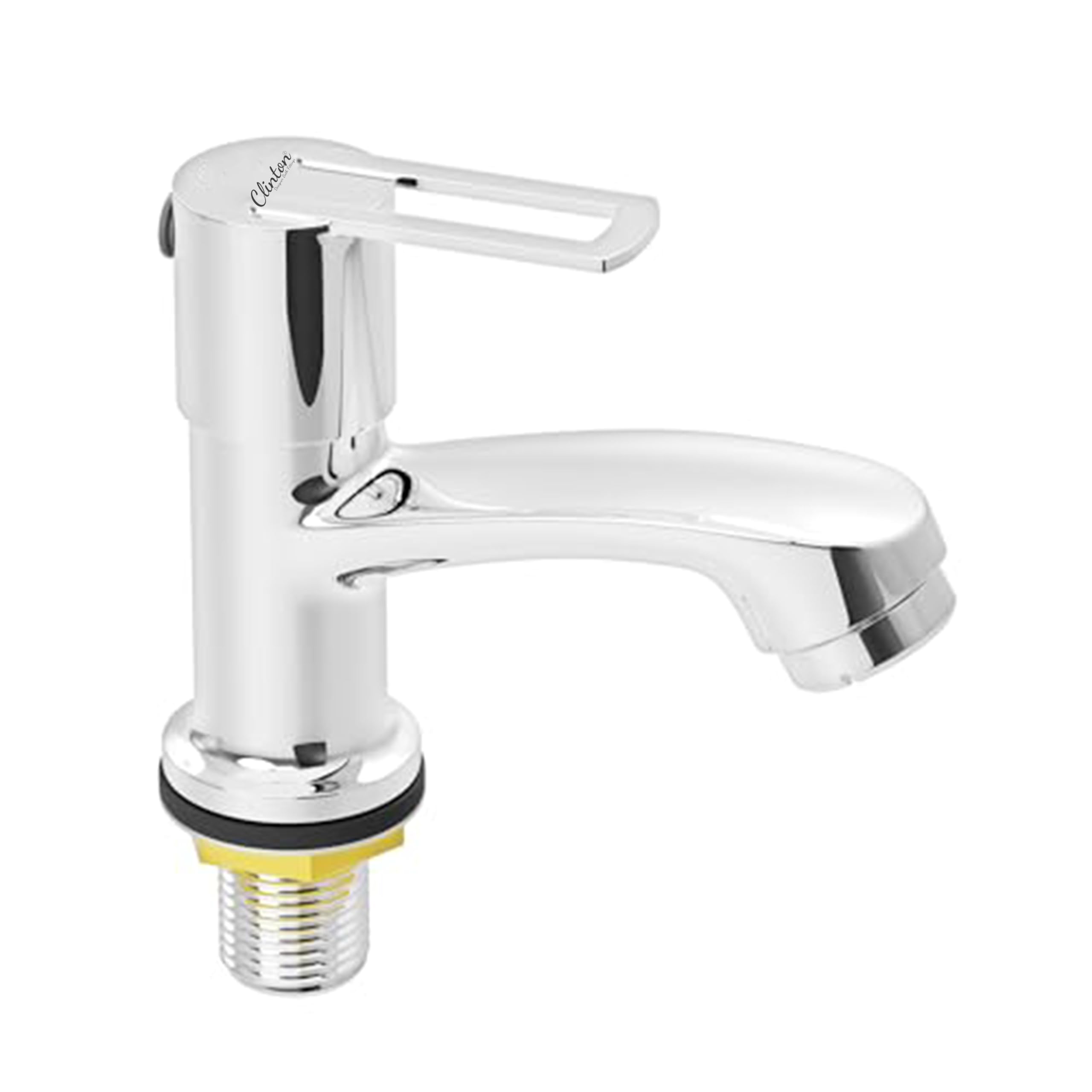 Clinton Oxy Brass Pillar Tap for Wash Basin | Pillar Cock | Quarter-Turn | Ceramic Disc Cartridge | Foam Flow | Chrome (Silver) (B0D4G8P9VD) Amazon Price History, Amazon Price Tracker