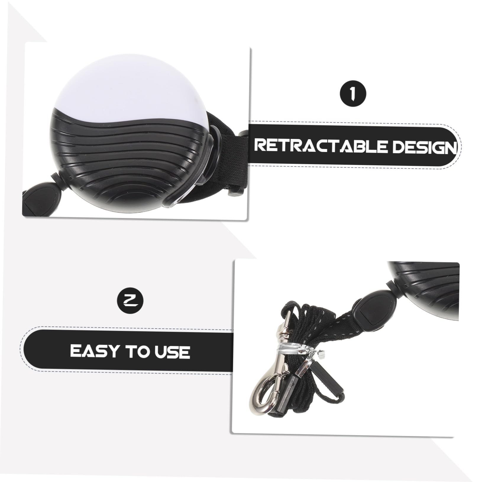 Sangle Poignet de 3 Mètres en Abs Laisse Rétractable pour Chien Corde Télescopique pour Promenade et Jeux en Plein Air Chien ou Chiot