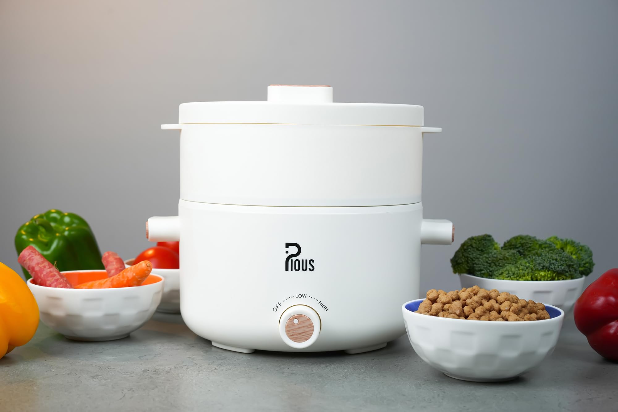 Compact & Travel Friendly Pious Multipurpose Steamer | 2 Litre Dual Power Kettle with Non Stick Pot for Boiling Water, Milk, Tea, Coffee | Cooking Noodles, Rice, Soup & Baby Food | White-image-19