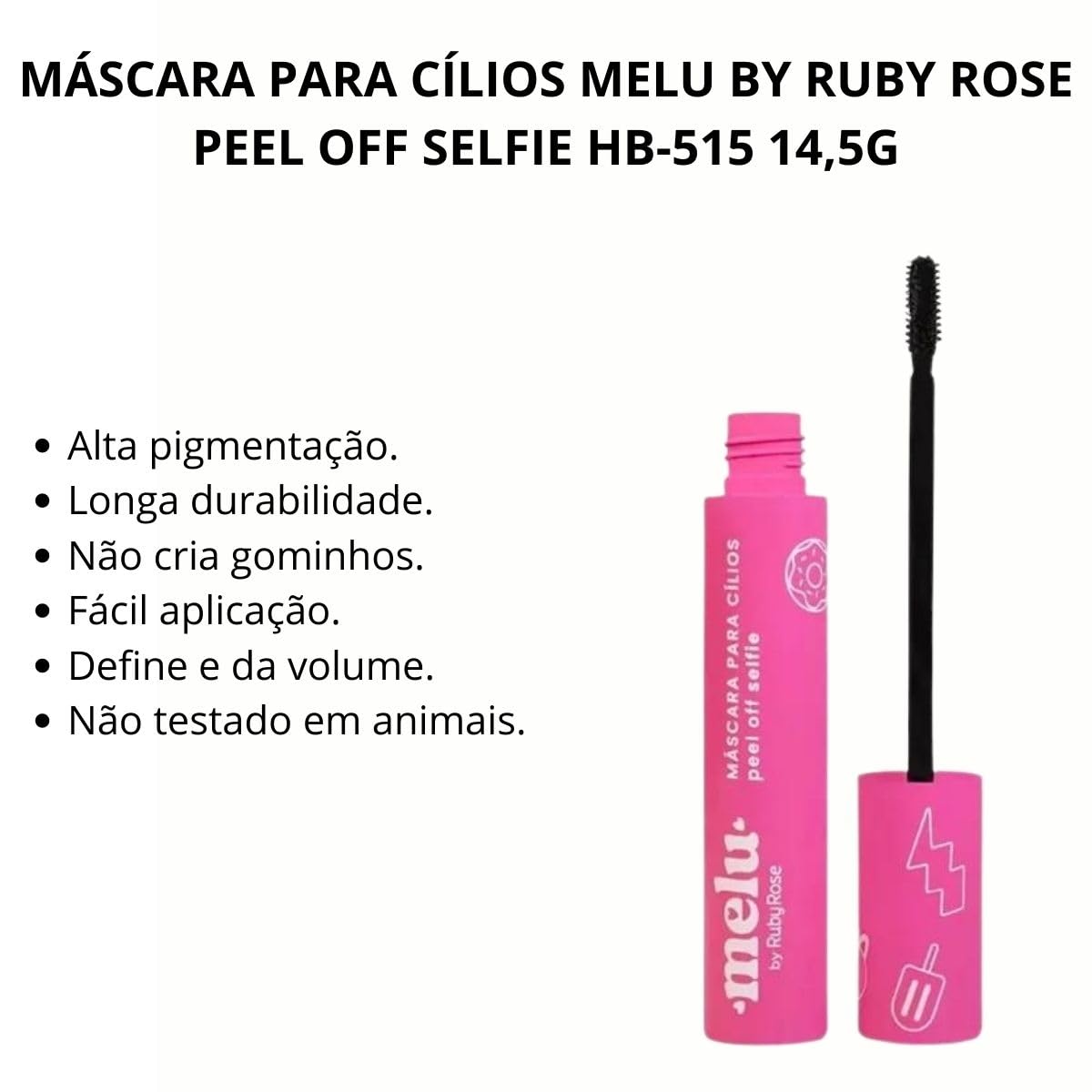Mascara Para Cilios Peel Off Selfie Rr51511 Melu Rubyrose | Amazon