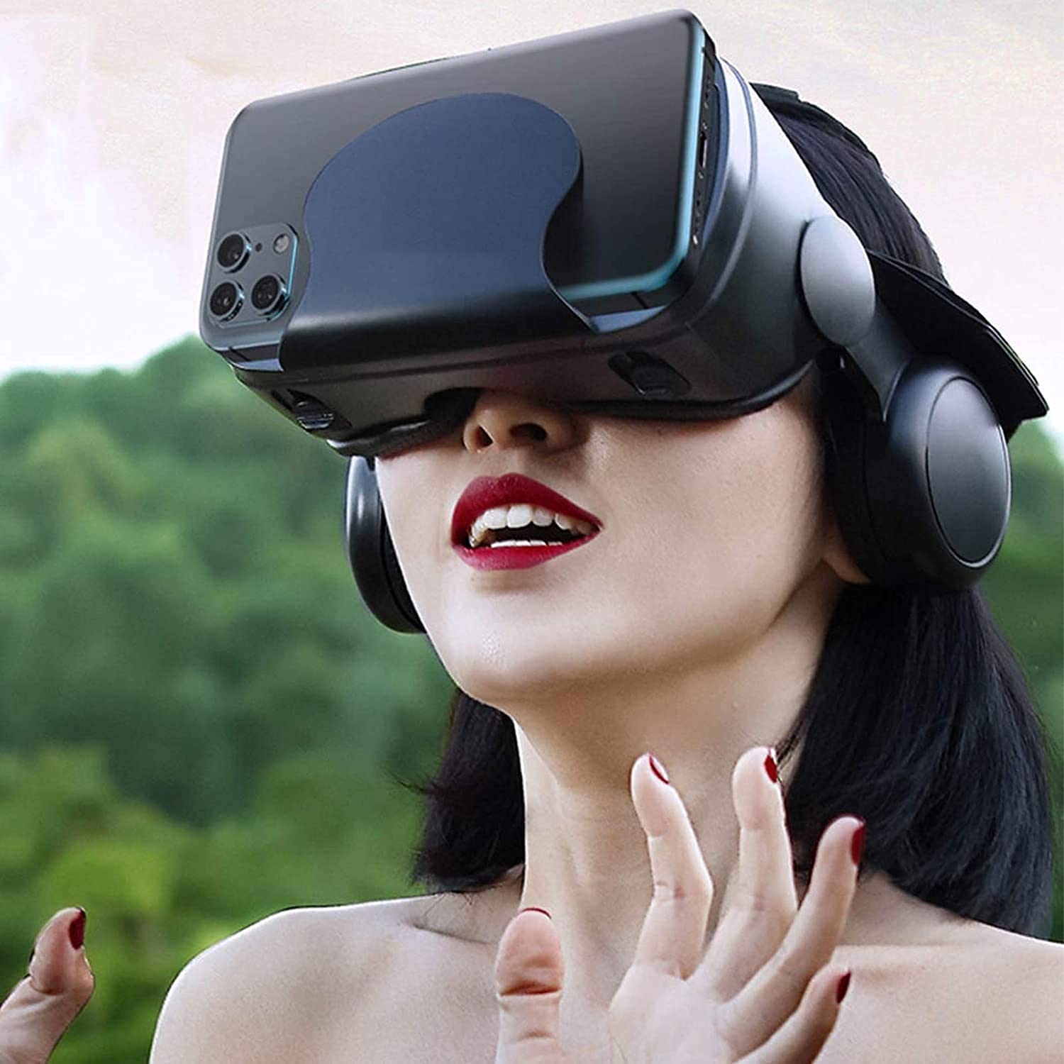 VR GRAMES, 3D All-in-One Smart Casco Goggles VR Juegos Auriculares Pantalla grande y Pantalla Pantalla Pantalla DUAL MODO CONTROL DE MODO INDEPENDIENTE CONTROL AJUSTE SOFT Y COMFITORY UNIVERS
