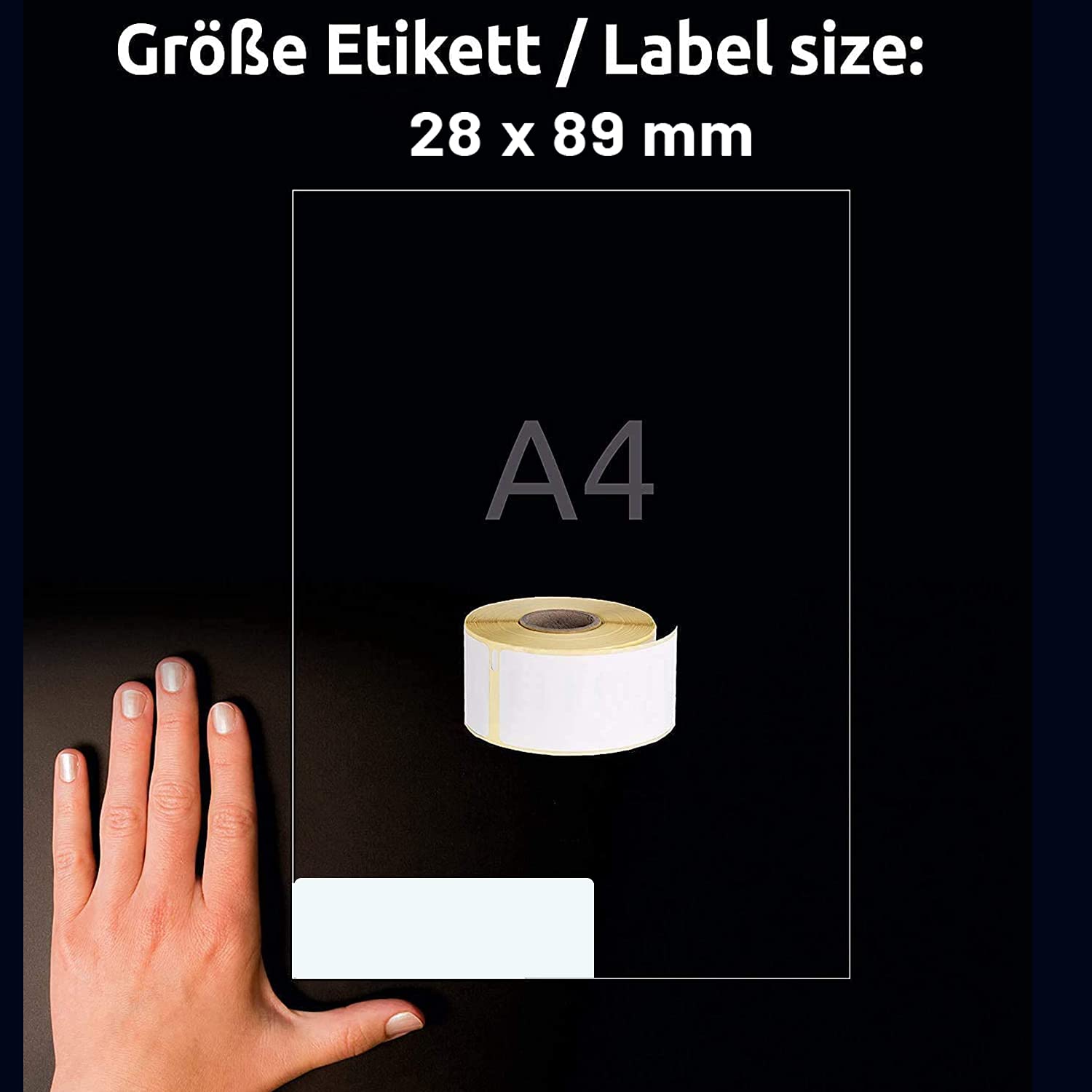 Nastro Etichette Dymo Compatibili S0722400 89mm X 36mm Bianco 260pz