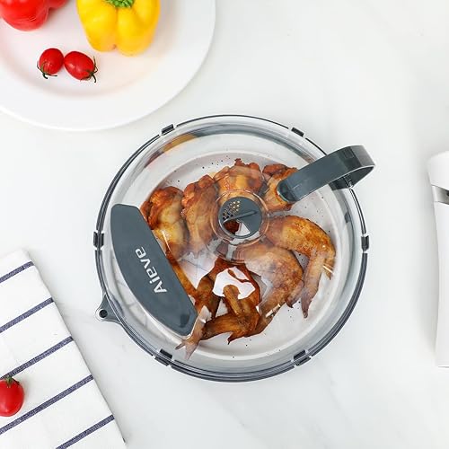Miniatura 7 de Aieve Cubierta de salpicaduras de microondas con tanque de agua, cubierta de microondas para protección contra salpicaduras de alimentos sin BPA