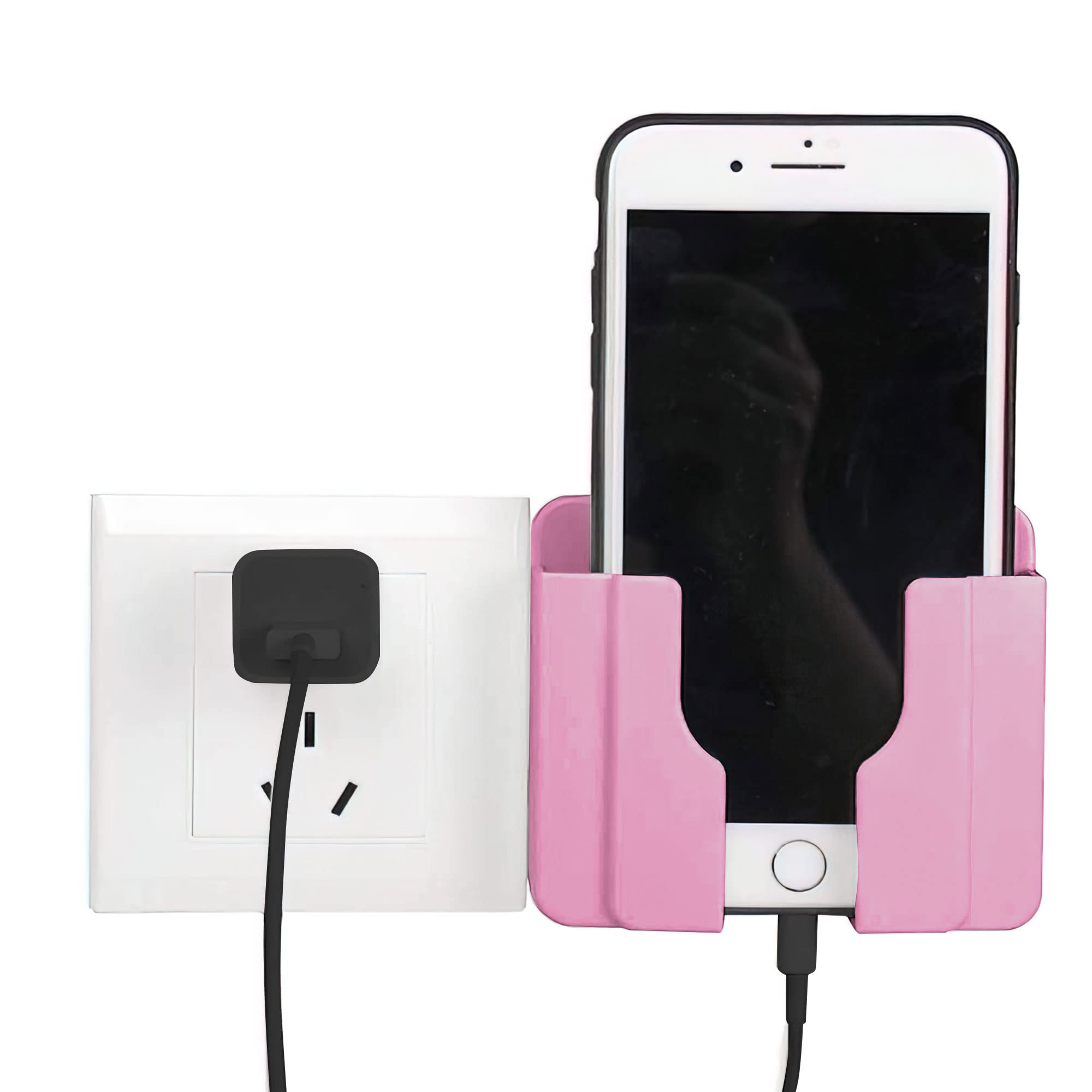 Rainbow Dots Pack of 1 Mobile Stand Wall Mount Holder for Charging AC Remote Holder with Adhesive (Peach)-image-35