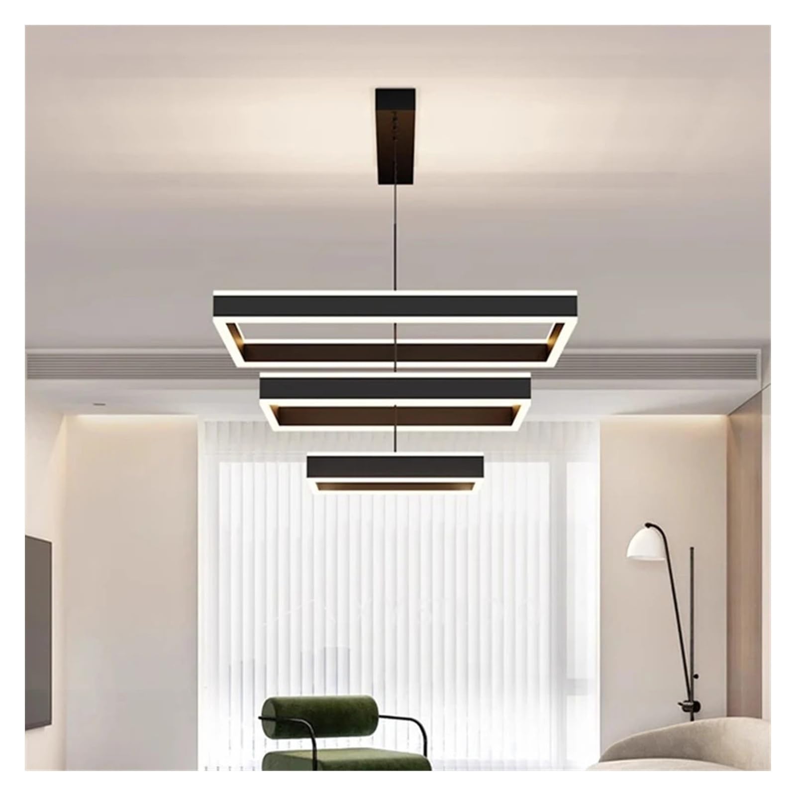 Nowoczesne lampy wiszące do jadalni, oświetlenie wewnętrzne, lampa sufitowa, żyrandol LED do salonu (biały 40-60 cm, zimne światło)