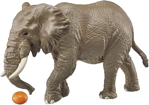 Miniatura 1 de Takara Tomy Ania AS-02 African Elephant (with Orange), Animal Dinosaur Realistic Moving Figure Toy, Ages 3 and Up, Passed Toy Safety Standards, ST