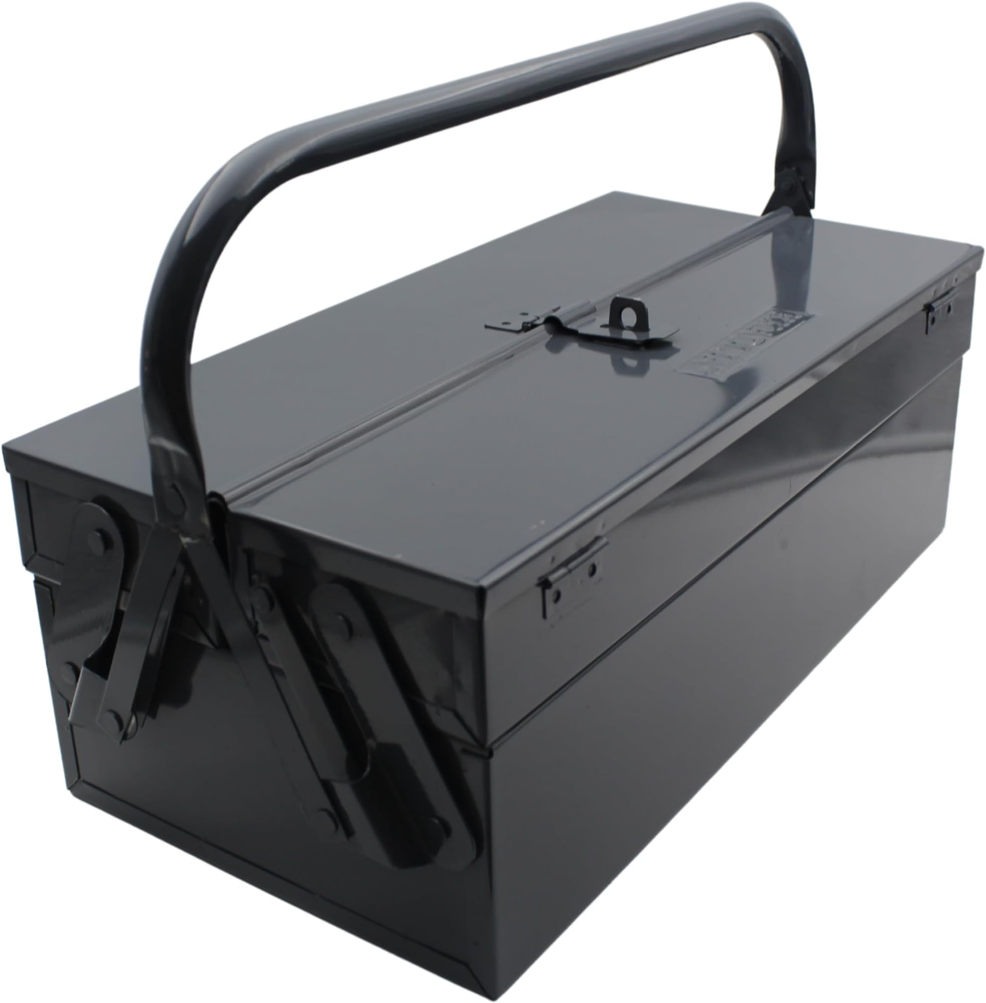 KHADIJA Metal 3 Compartment Tool Box (Dark Grey)