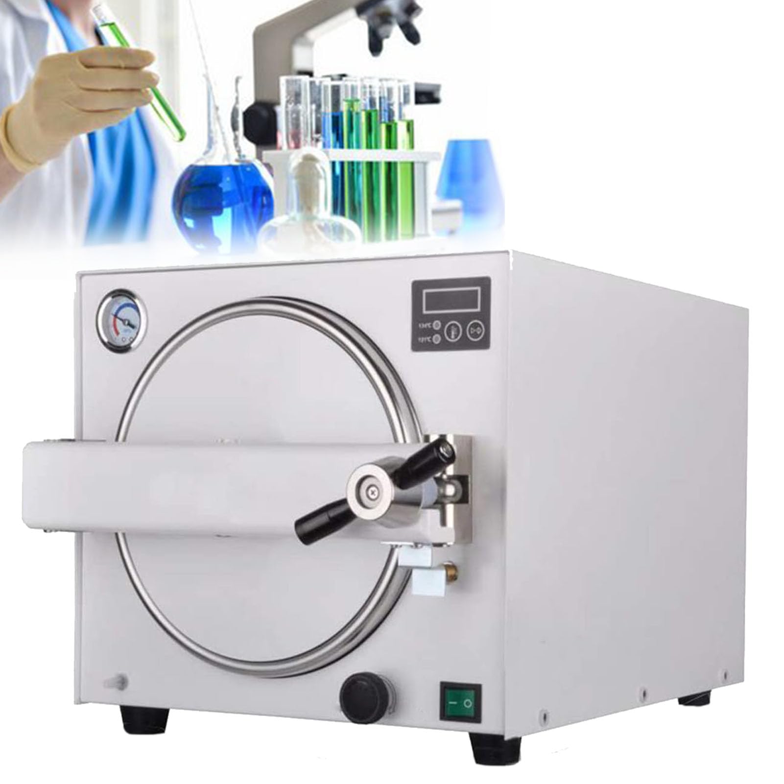 18 l autoklaw ze stali nierdzewnej, stół do laboratorium, autoklaw, wysoka temperatura, wyposażenie parowe z funkcją ochrony przed przegrzaniem