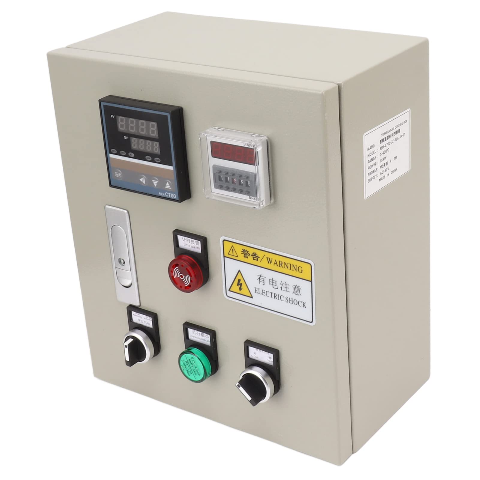 Generic Kontroler Temperatury, Kontroler Temperatury Kontrolera PID z termoparą 0–400 ℃ Cyfrowa Kontrola PID 380V AC 15kW Pudełko Temperaturowe