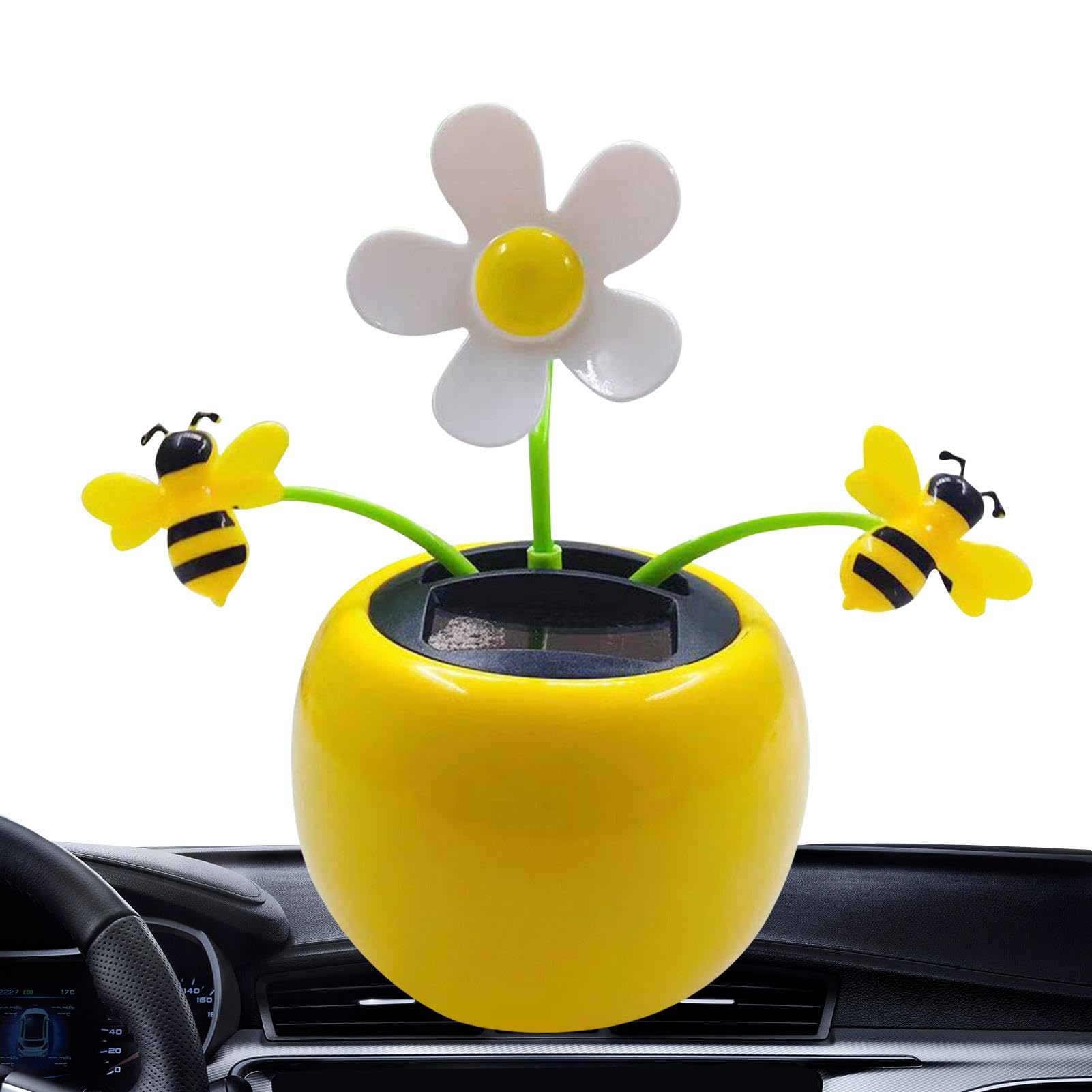 Dancing Flower for Dashboard Solar Shake Toy Solar Wobble Figure Solar Dancing Flower Solar Flower Wobble Figure Solar Powered Wobble Flower for Car Home or Office