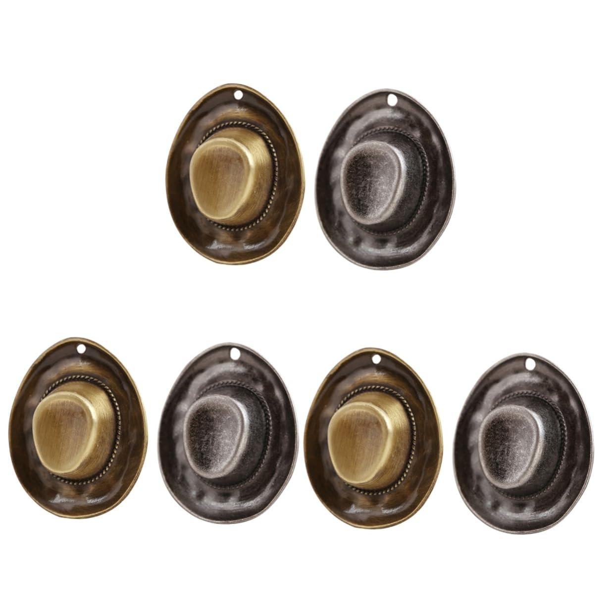 SEWACC 18piezas Retro Hat Pendant Vintage Alloy Charms Para Creación De Joyería Accesorios Para Collares y Pulseras Bronce y Plata