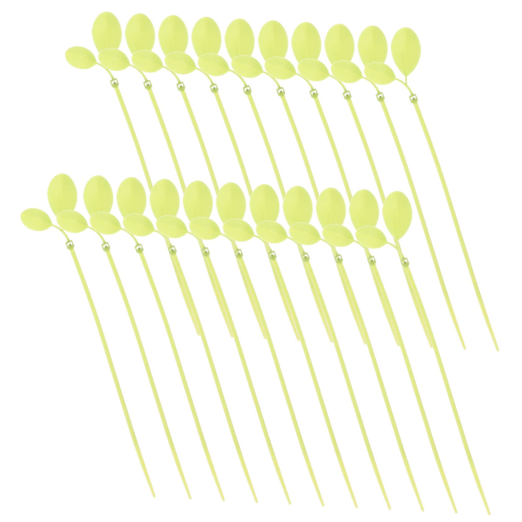 2 Sätze Blattförmige Nylon Kabelbinder Dekorative Zip Ties Für Kabelmanagement Pflanzenstütze Langlebig Für Zuhause Garten 100 Stück * 2
