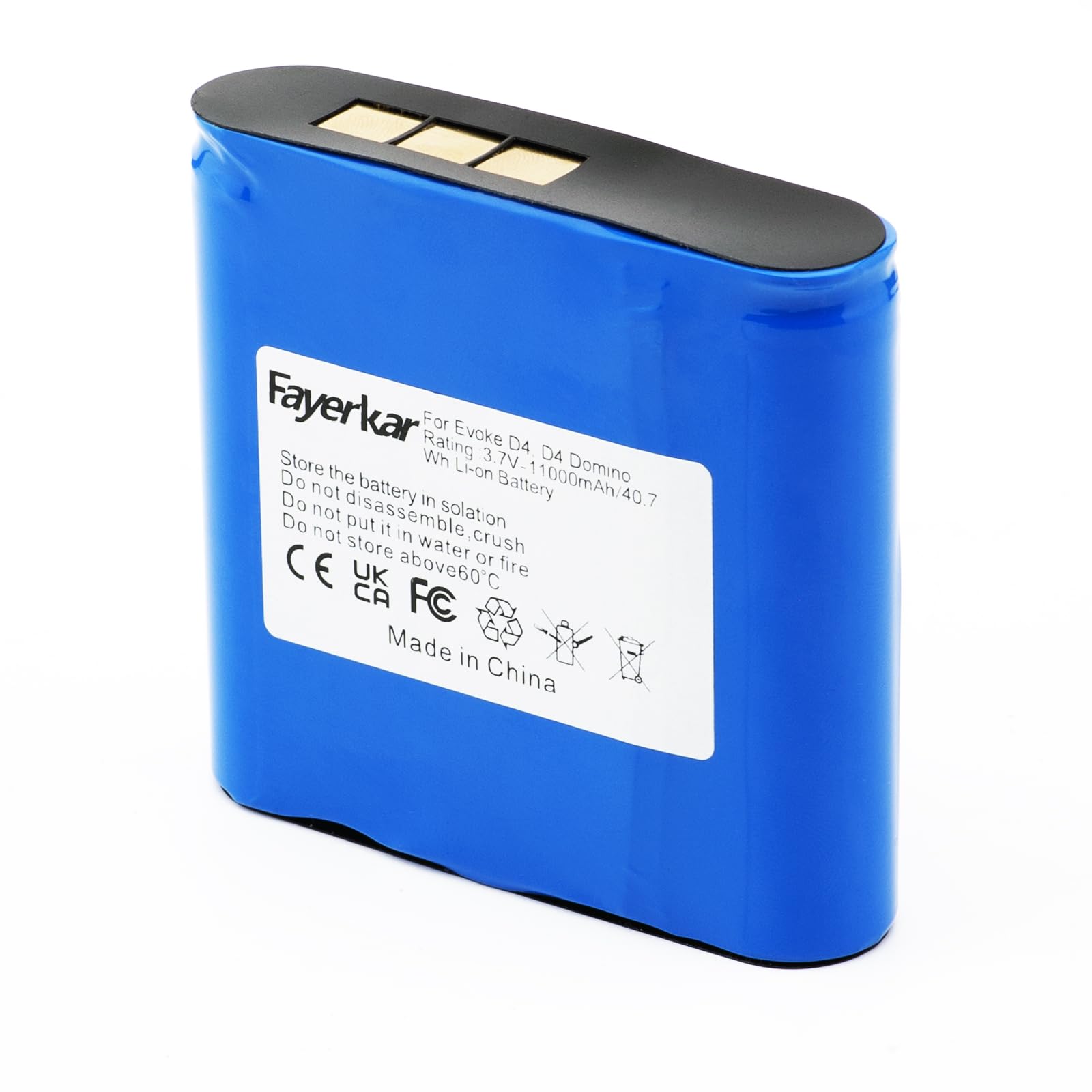 Batterie compatible pour radio numérique Pure Evoke D4, D4 Domino, F4, D6, H4 Prestige, H6 Prestige, D4 Mio (11000 mAh, 3,7 V, Li-ion)