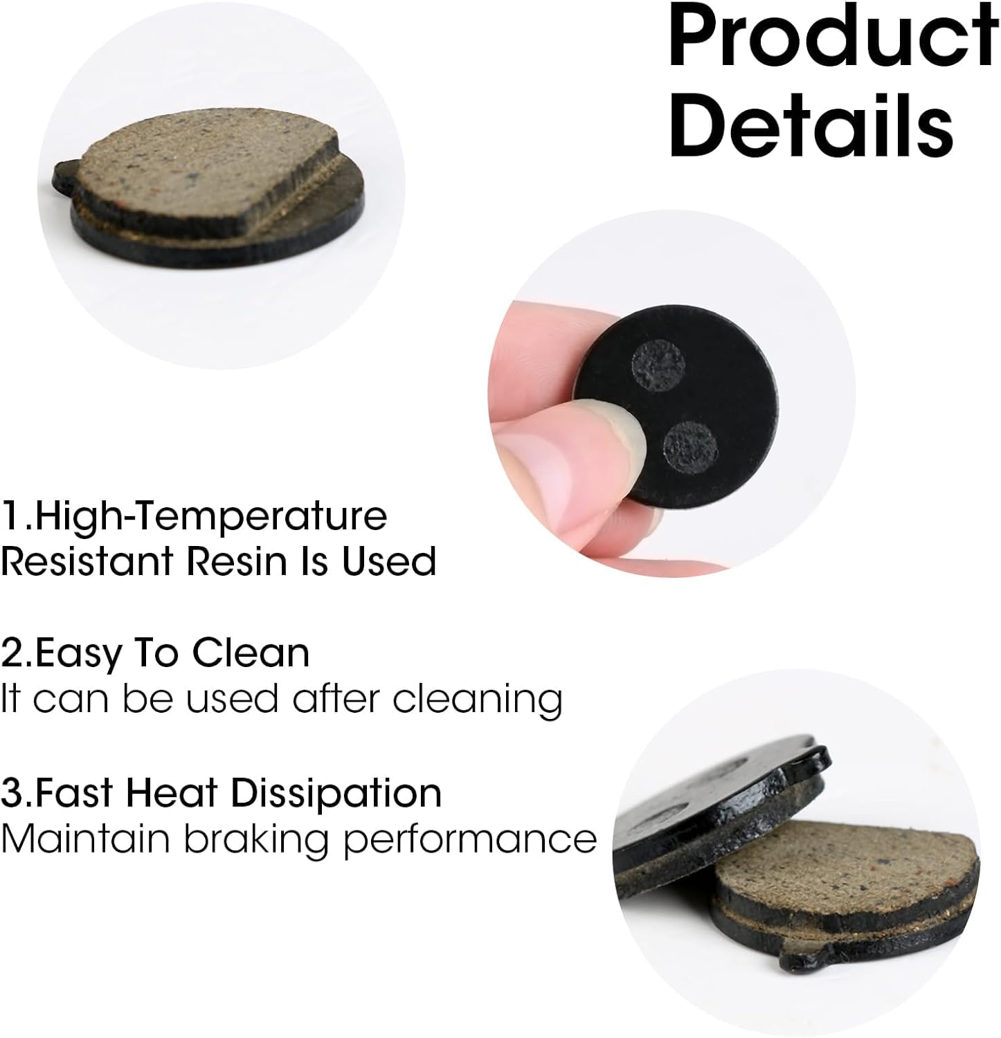 2 Paires De Plaquettes De Frein Pour Trottinette KUGOO M4/M4 Pro - Diamètre 21.5 Mm, épaisseur 4 Mm