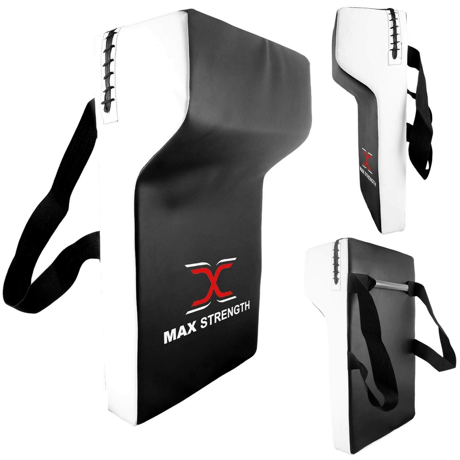 Max Strength - Escudo de rugby resistente de grado profesional para aparejos de golpeo, almohadilla de espuma de alta densidad para aparejos de aparejos de rucking (negro/blanco, individual)