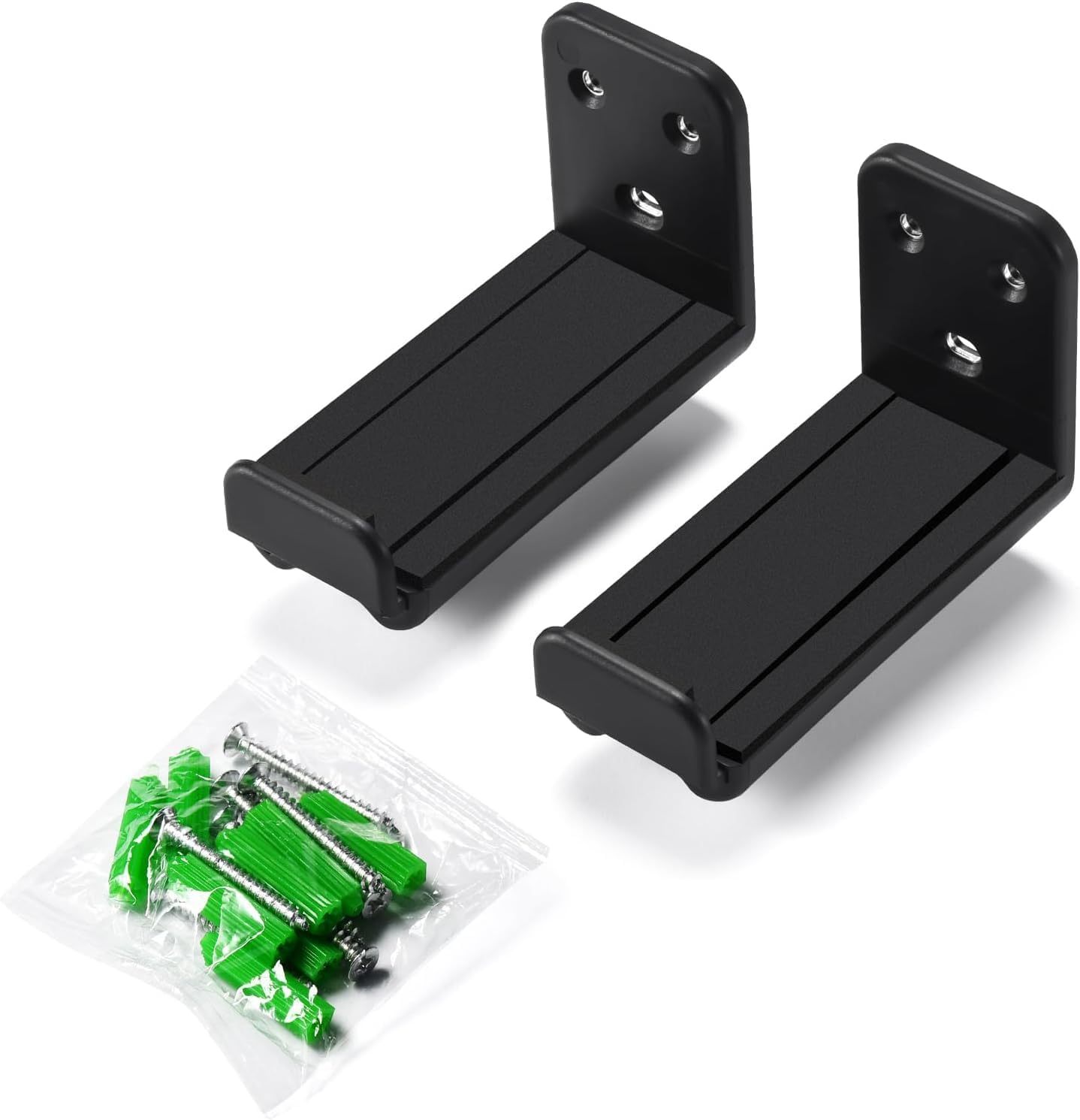2Pcs Soundbar Mount for Sonos Bar Speaker Mount 85-135Mm Adjustable Shelves Universal Speaker Wall Mount