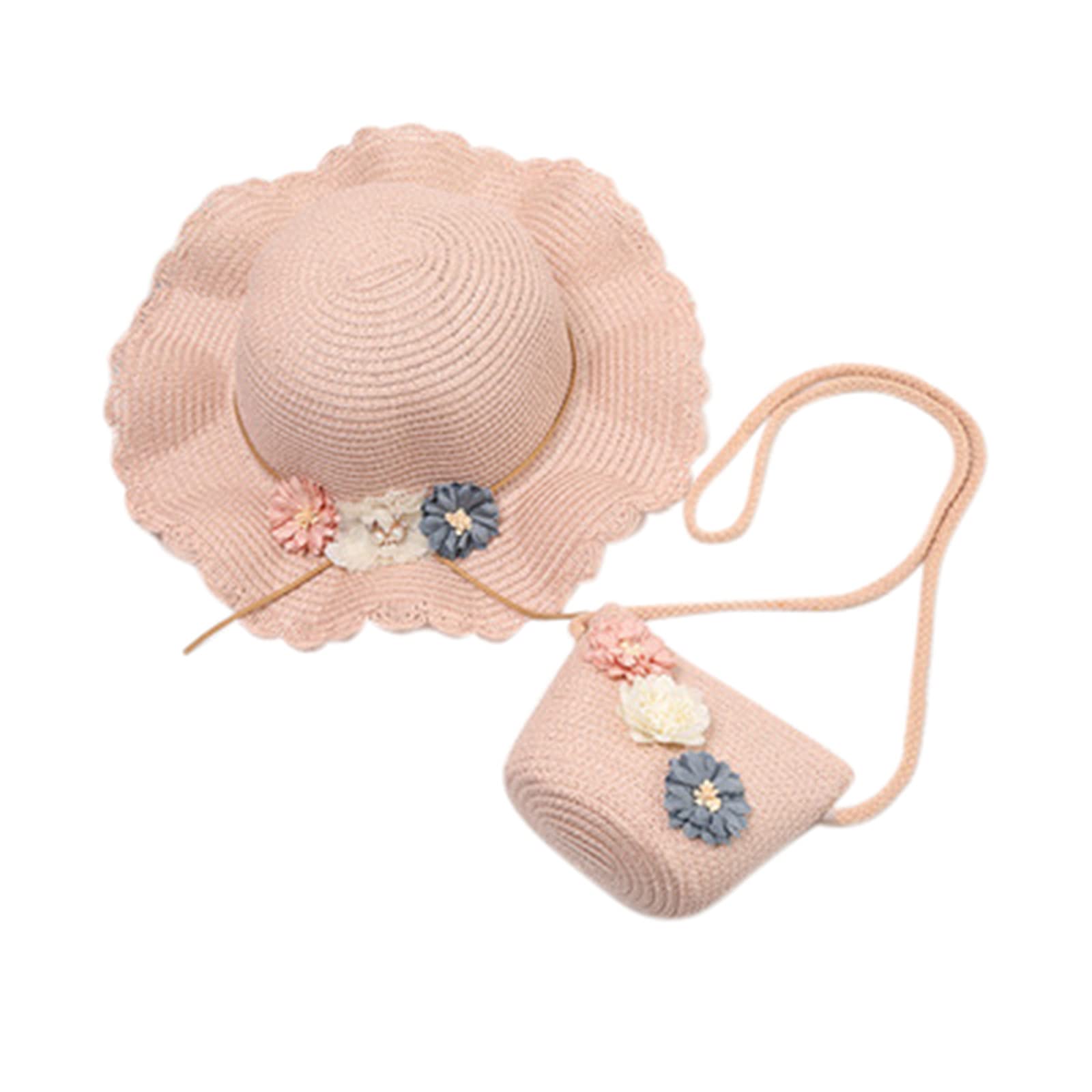 TDEOK Gorro niña 1 año paja niña sol niños sombrero playa flor sombrilla niños sombrero niños sombrero bebé verano niña