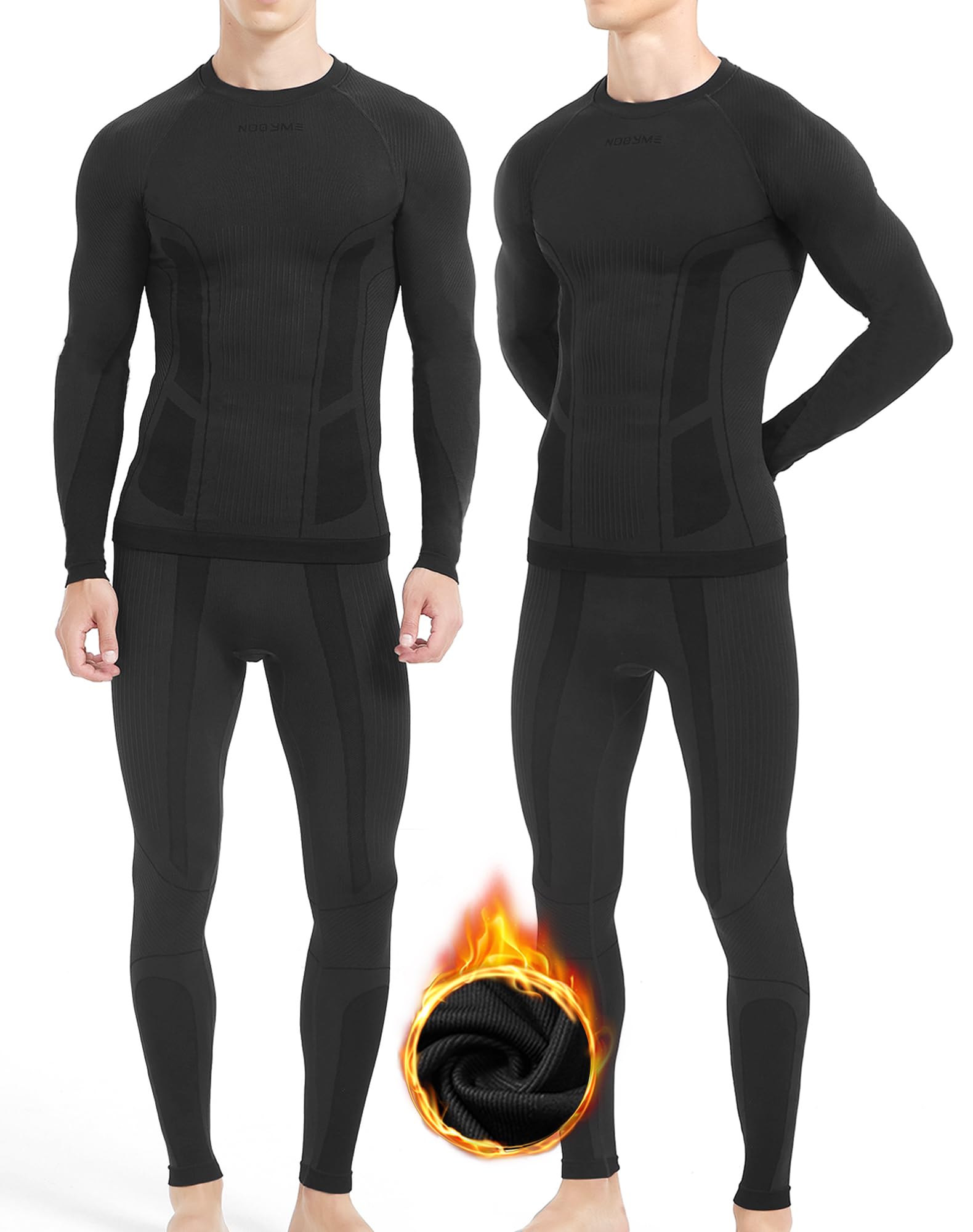 NOOYME Intimo Termico Uomo Biancheria Intima Termica Uomo Traspirante Asciugatura Rapida per Sci Ciclismo Corsa Allenamento