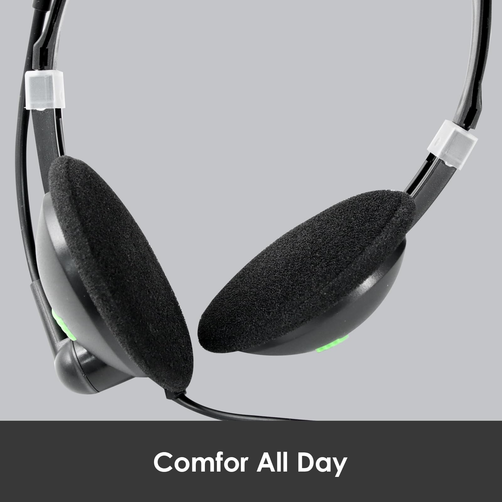 Cuffie Con Microfono USB Per PC - Cancellazione Rumore, Pieghevole Per Call Center, Ufficio E Skype, Nero - Foto 5