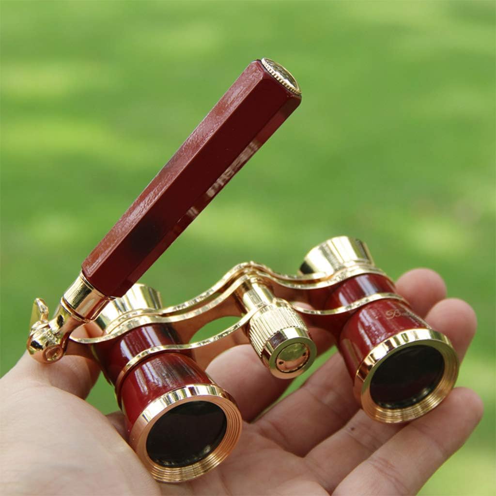 Protable Vintage Glasses Binocular with Handle Fashion Women Elegant Multipurpose Theater Horse