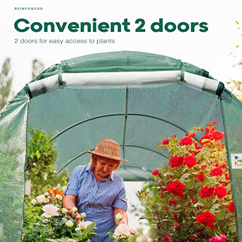 KING BIRD Upgraded 10x6.6x6.6FT Large Walkin Greenhouse Heavy Duty