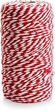 100m Red and White String Twine – Versatile Cotton Twine for Gift Wrapping, Gardening, Baking, Butchers, DIY Crafts, and Handmade Arts
