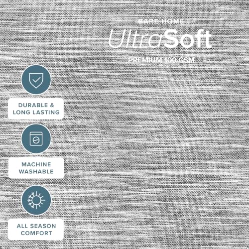 Image of Bare Home Comforter Set - Twin /Twin Extra Long - Ultra-Soft - Goose Down Alternative - Premium 1800 Series - All Season Warmth Comforter (Twin /Twin XL, Heathered Charcoal)