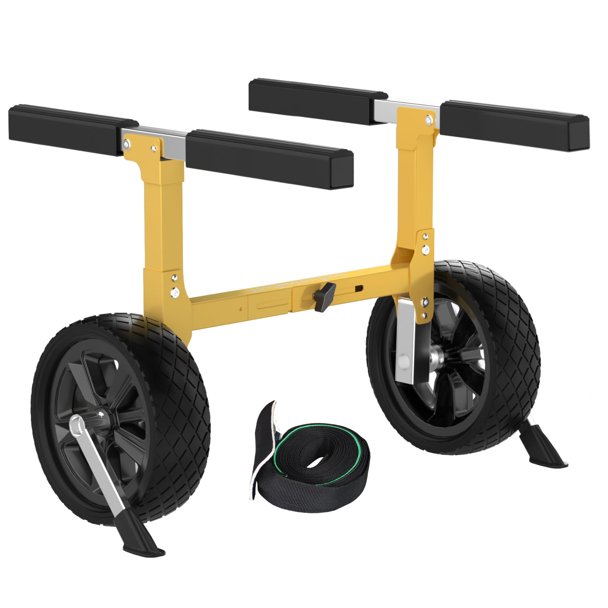 GanFindX Kayak Cart Canoe Trolley Carrier Kayak Accessories Transport Dolly with Solid Foam Wheels Upright Crossbar Heavy Duty Design