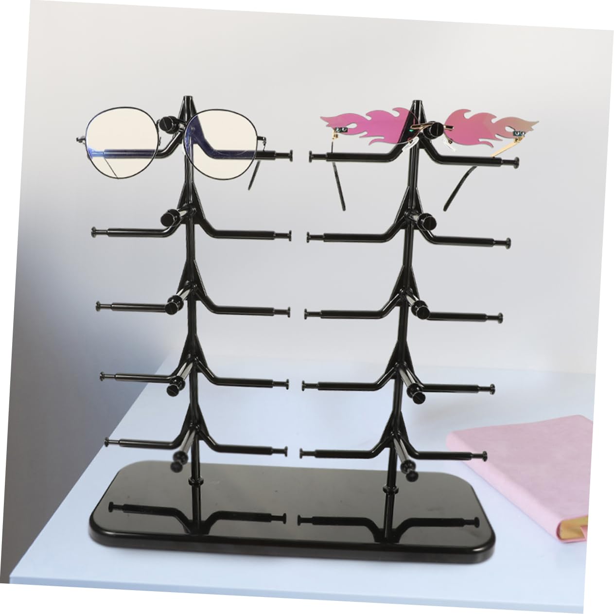 ABOOFAN 2 Stück Brillenhalter Multifunktionaler Brillenständer zur Aufbewahrung und Präsentation von Sonnenbrillen und Lesebrillen und Platzsparend für Zuhause Büro