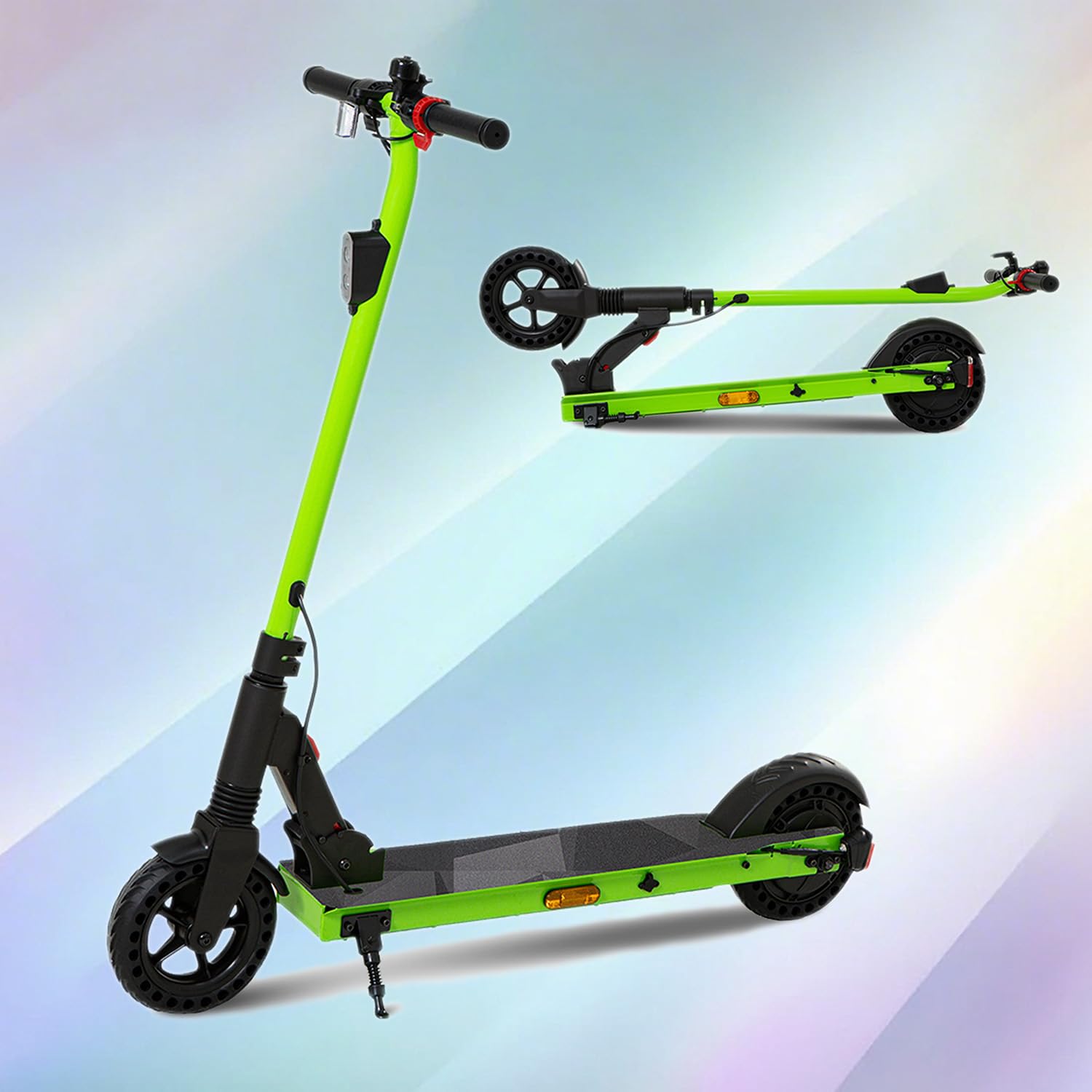 Electric Scooter 8 Inch Solid Wheels Up to 15 5 MPH 8 Miles 250W Motor Drive Disc Brake