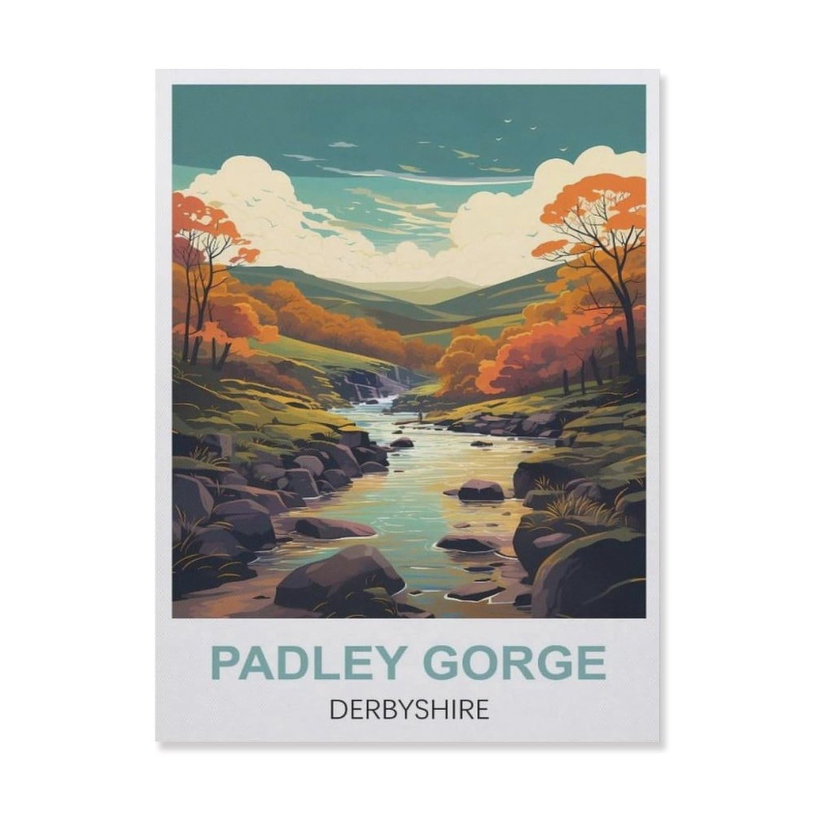 Metal Sign Tin Sign，Padley Gorge Derbyshire(15x30cm）