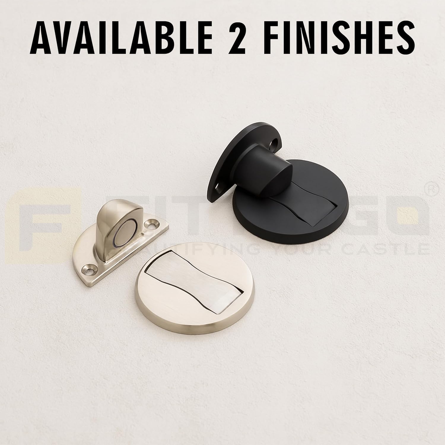 Round Magnetic Door Stopper Black Finish Stainless Pack 2 — Amazon image 7