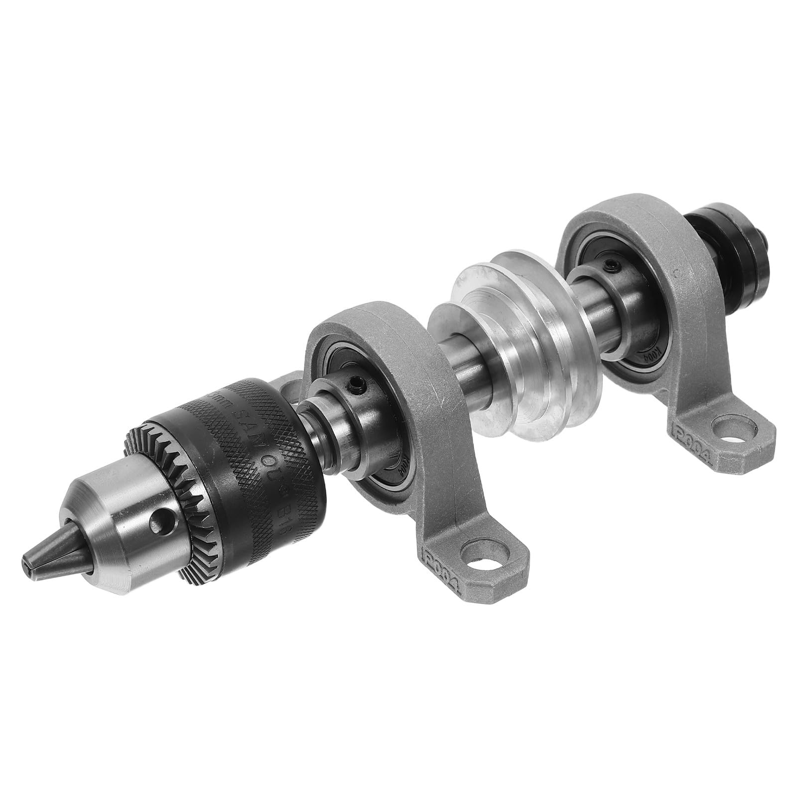 Beavorty Polea del Asiento del Cojinete del Husillo para Máquina de Carpintería de Bricolaje, Acero Plata con Rango de Sujeción 1.5-13mm, Mantenimiento Rápido y Minimiza Vibraciones
