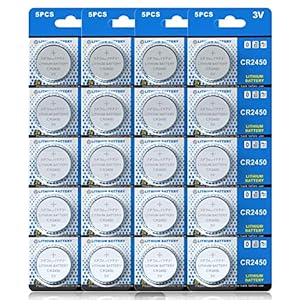 GutAlkaLi 3 V lithiumknoopcel CR2450 batterijen, 20 votiefkaarsen, theelichtjes, video, computer, rekenmachine, IC-kaarten, elektrische producten, zilver