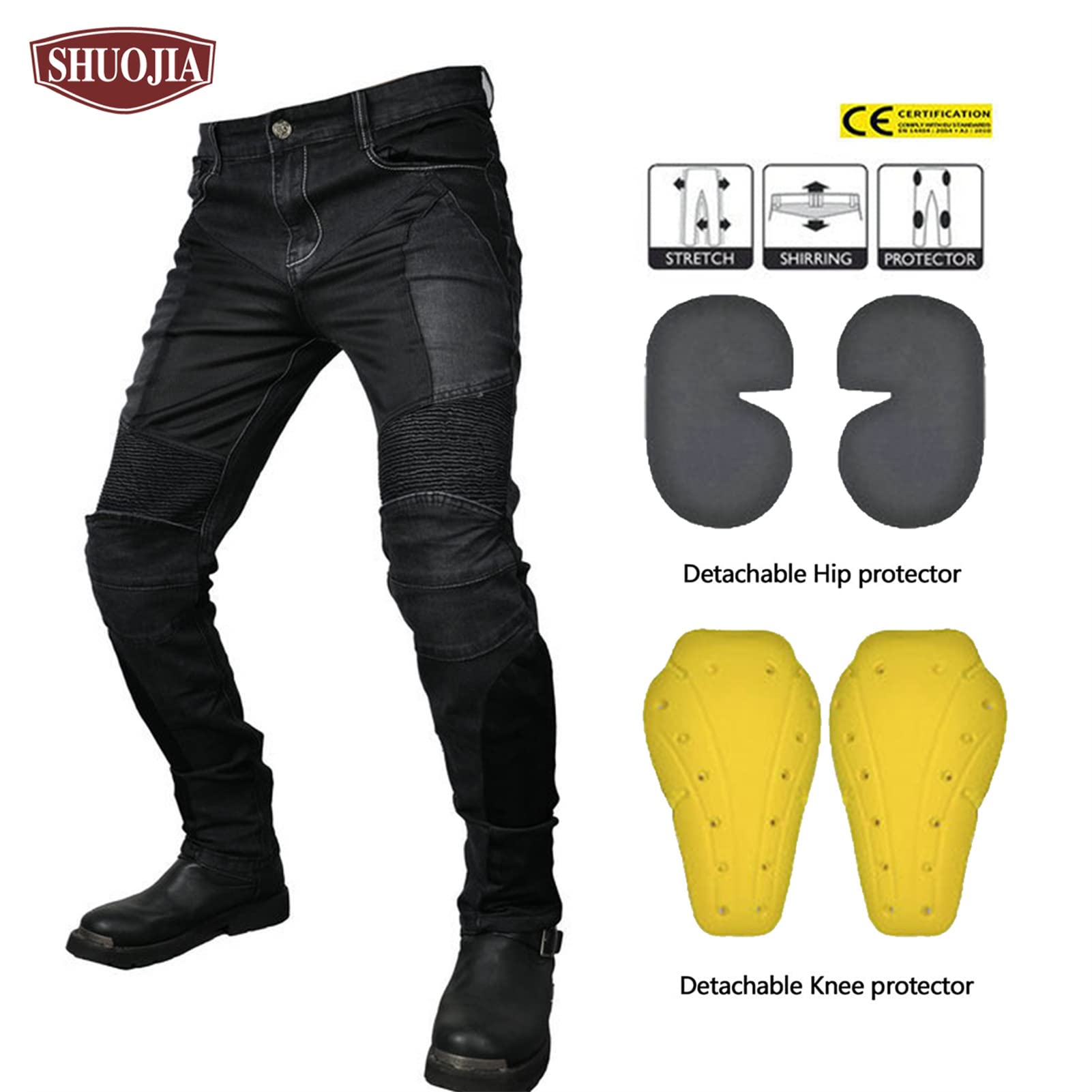Pantaloni Da Uomo E Da Donna Per Motociclismo, Moto Biker Jeans Rinforzato Protezione Pantaloni Moto Pantaloni In Denim Pantaloni Da Corsa