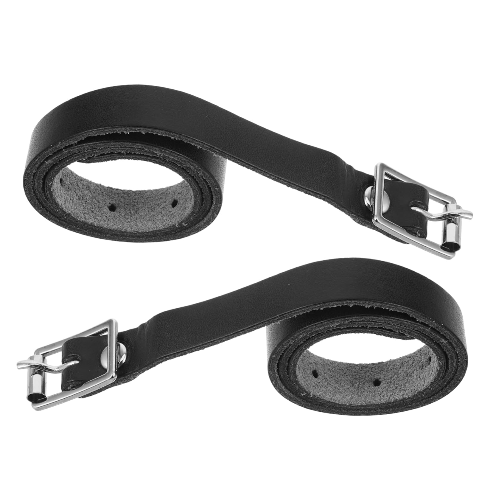 POPETPOP Long Shank Surface Stainless Steel Spurs with Straps for Cowboy Boots Equestrian Riding Spurs for Adults Durable