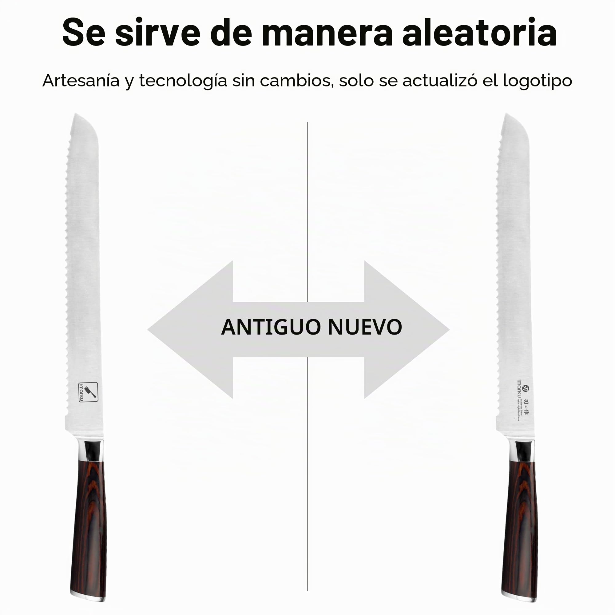 imarku Cuchillo Pan - Cuchillo Panero Profesional 25cm - Cuchillo Cocina Serrada Súper Afilado Acero Inoxidable con Mango Ergonómico - Cuchillo Sierra para Cortar Panes Caseros, Rosquillas