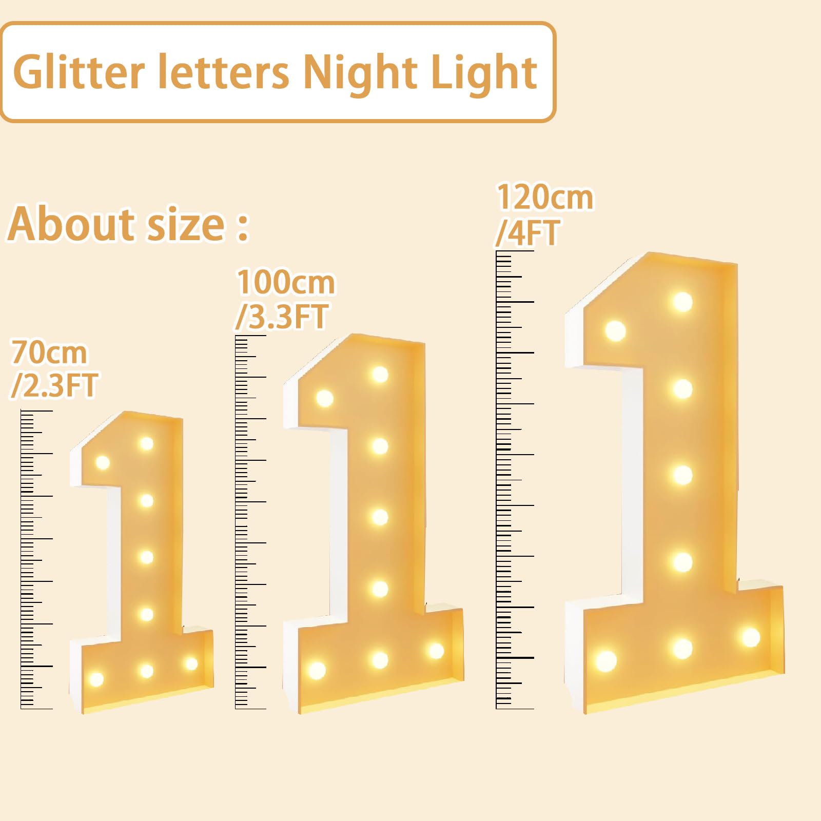Letras de marquesina grandes iluminadas, letreros de fiesta iluminados gigantes con cadena de luces LED que funcionan con pilas para cumpleaños, aniversarios, bodas