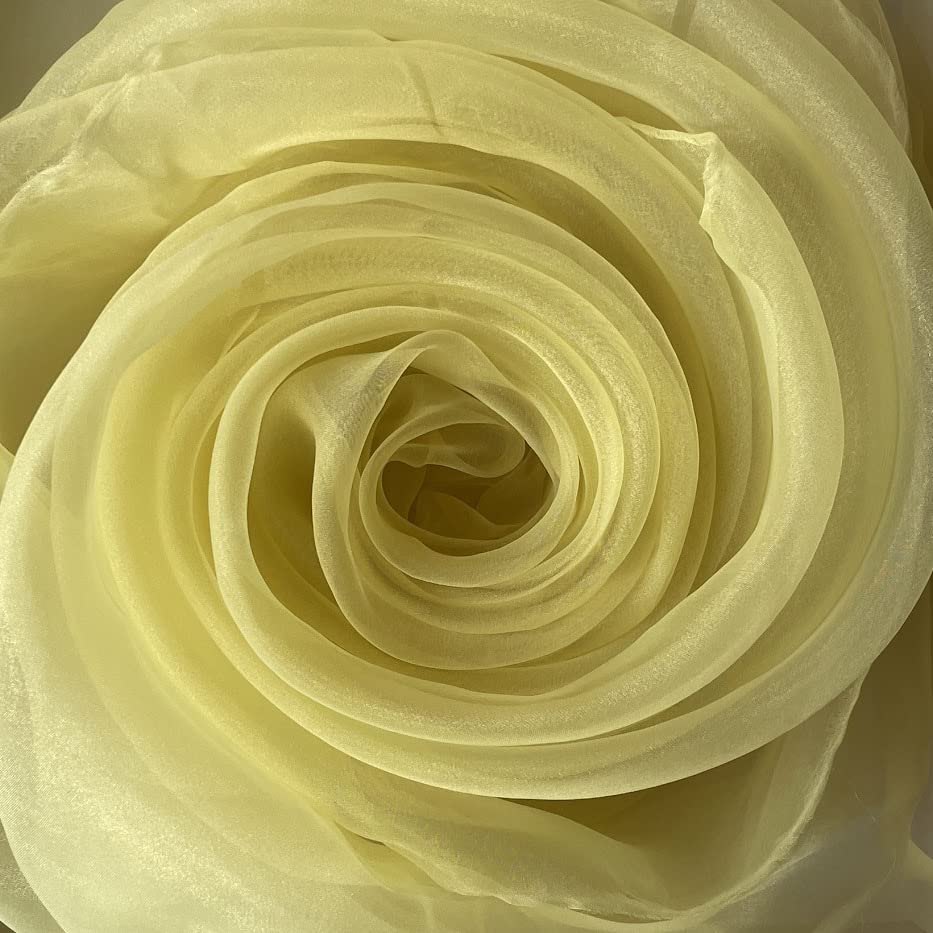 Megachest 145CM Wide Soft Organza Dress Fabric Fancy Costumes Decorations 50 Colors(Custard,5 Meters) โ image 1