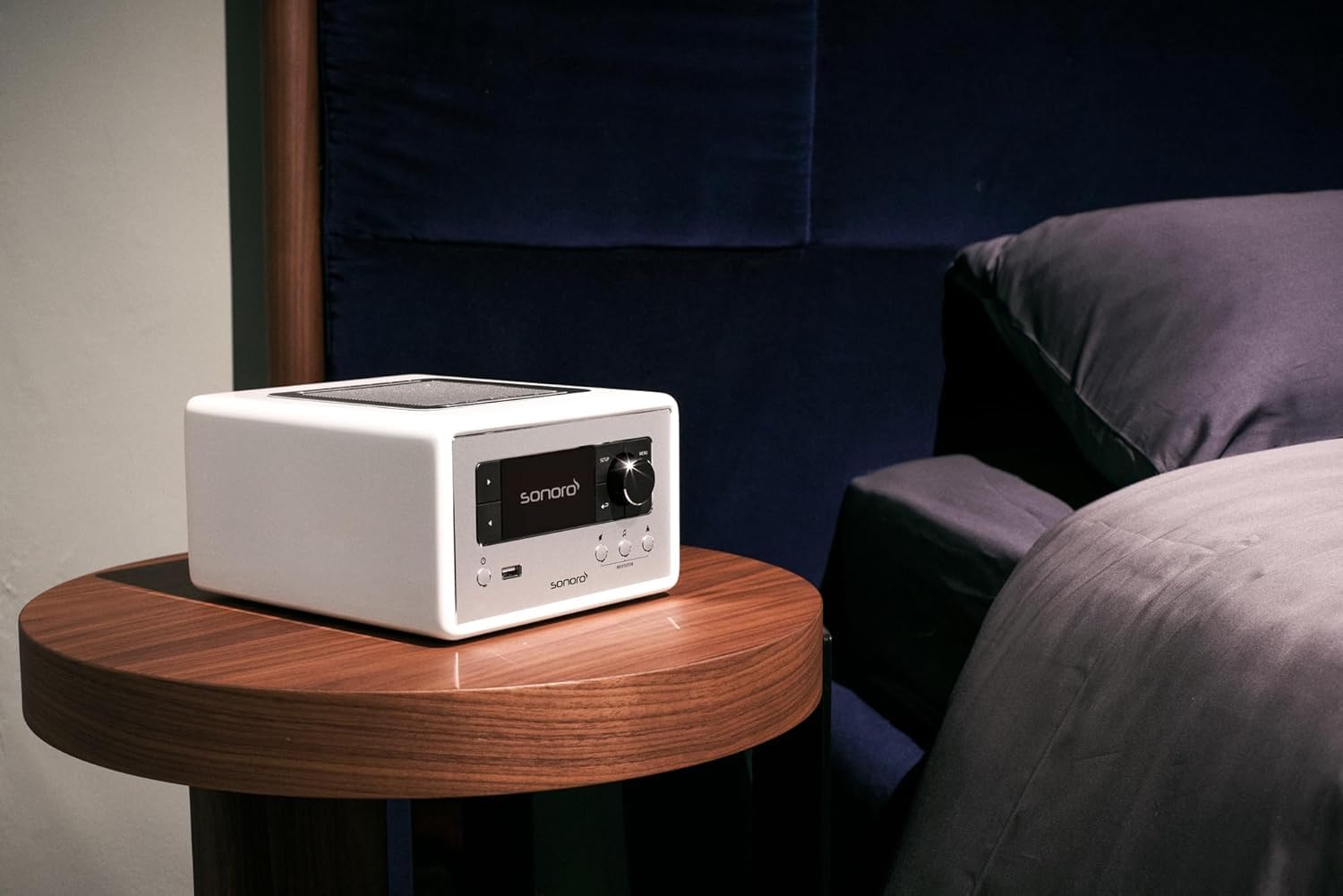 sonoro Relax Internetradio mit Bluetooth (Sleep-Timer, UKW, DAB Plus, WLAN, Spotify, Amazon, Deezer, Meditation) Radiowecker Weiß