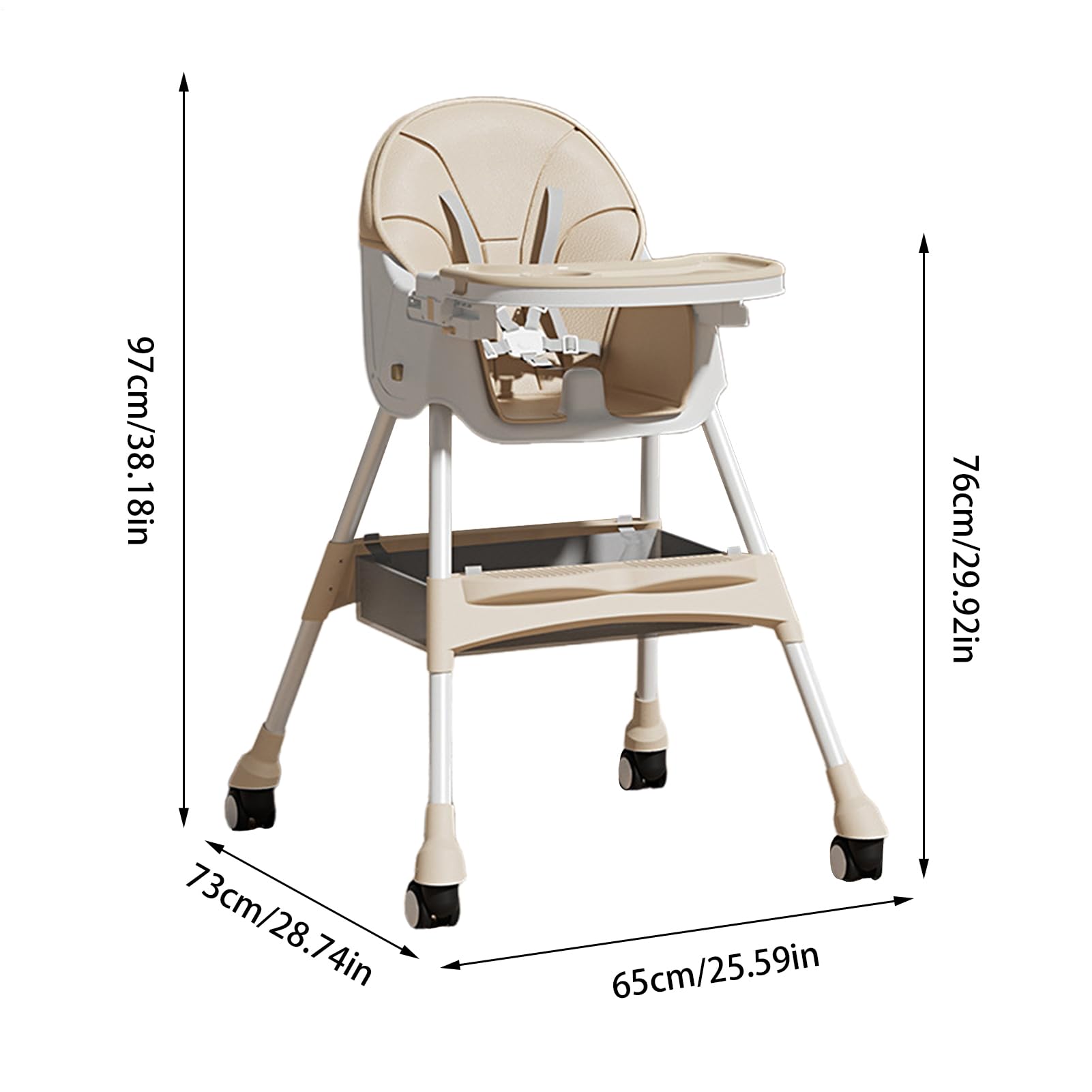 Hochstuhl Verstellbarer Kinder Lern Esstischstuhl | Mit Lounger- und Jumper-Funktion, Klappbarer Schaukelsitz für Camping, Fütterung, Reise, Essen, Küche, Restaurant, Outdoor,