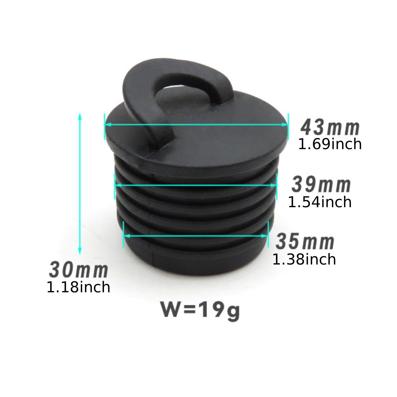 F Fityle Tappo di Scarico per Kayak, Facile da installare, Accessori, Ricambio Universale Pratico, Gomma Resistente